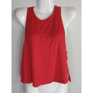 Wilfred Free Red Split Hem Muscle Knit Tank Womens Small Outdoor Althetic Casual